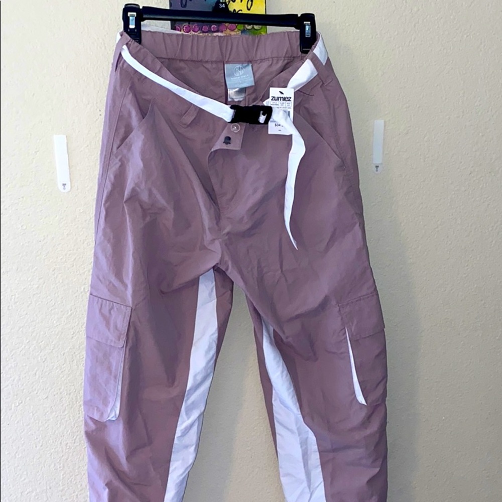 Lavender cargo joggers